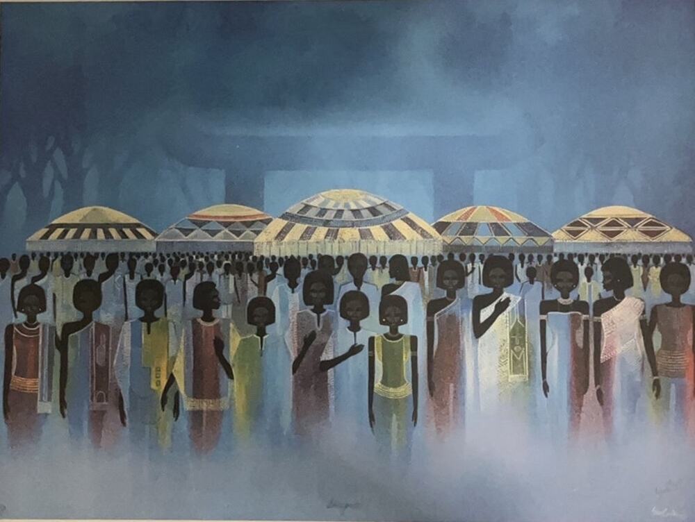 SAMI BENTIL Emergence Signed Limited Edition Print Ghanaian African Art
